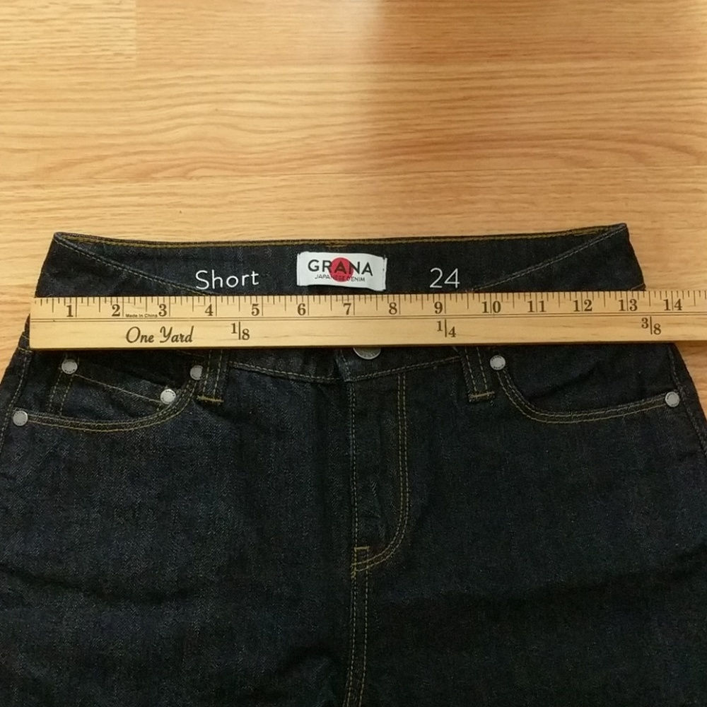 NWOT Grana japanese denim shorts - Picture 4 of 11